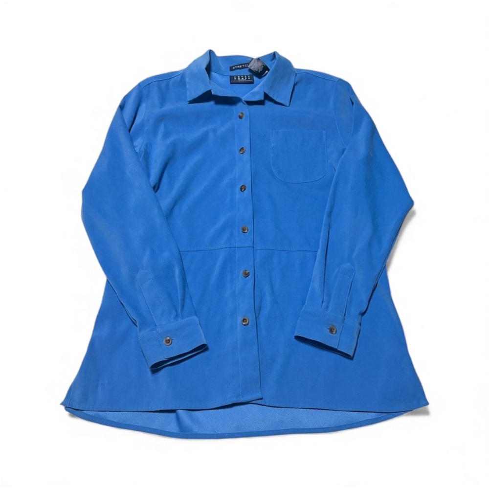 Liz Claiborne Vibrant Blue Button Down Shirt